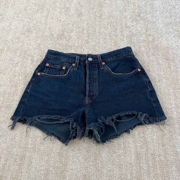 Levi's Pants - Levi's 501 High Rise Cutoff Denim Shorts 26 Blue 100% Cotton